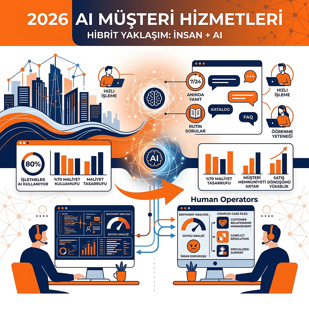 2026'da Yapay Zeka Müşteri Hizmetleri: İşletmelerin %80'i Neden AI Asistan Kullanıyor?