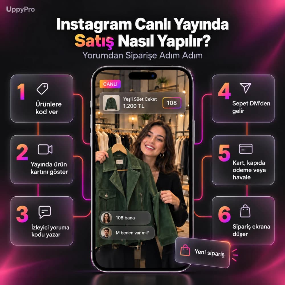 Instagram Canlı Yayında Satış Nasıl Yapılır? Yorumdan Siparişe Adım Adım Rehber (2026)