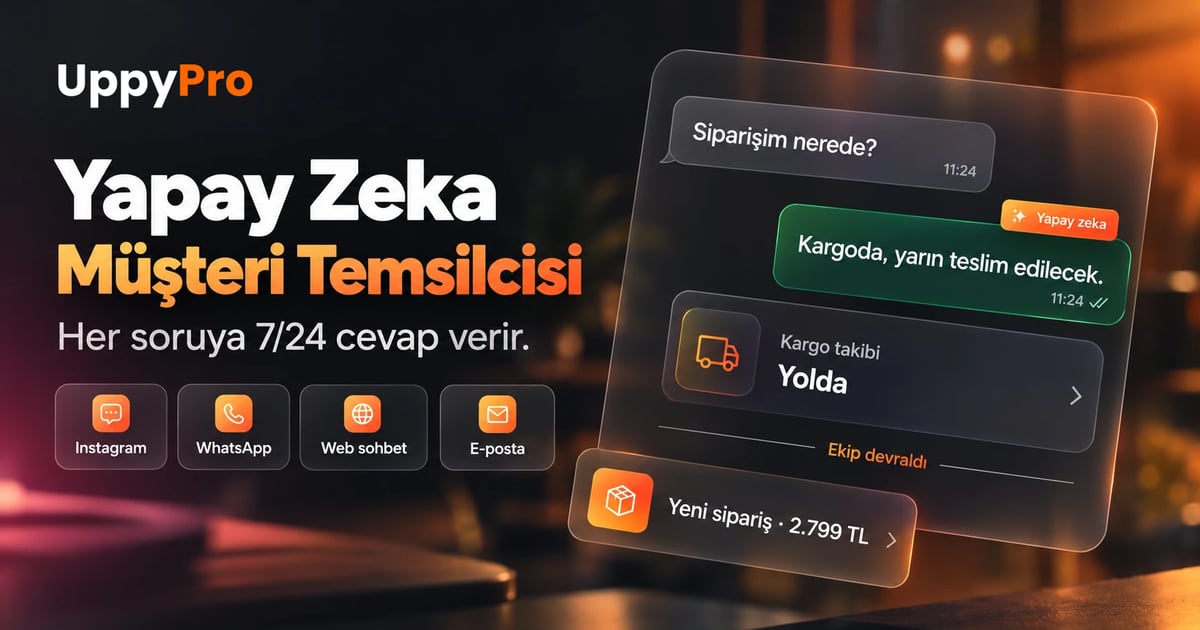 Yapay zeka müşteri temsilcisi: Siparişim nerede sorusuna kargo takibiyle cevap veriyor; Instagram, WhatsApp, web sohbet ve e-postada çalışıyor